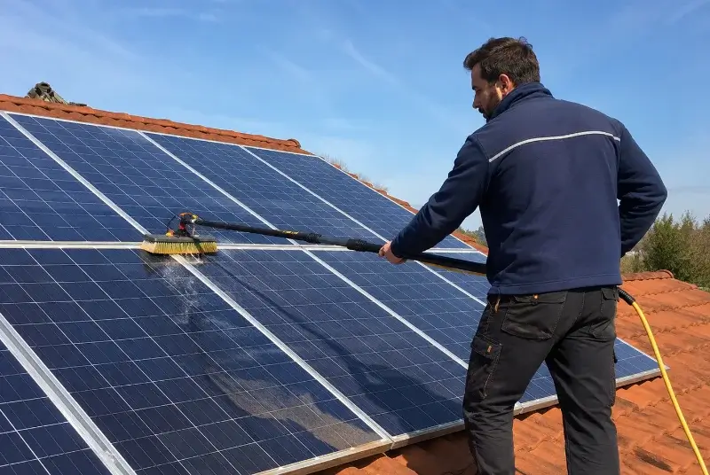 Nettoyage et entretien de panneaux solaires à Laparrouquial